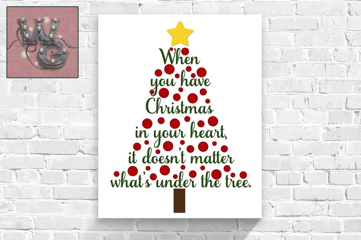 Christmas In the Heart SVG DXF PNG JPG Commercial example image 1