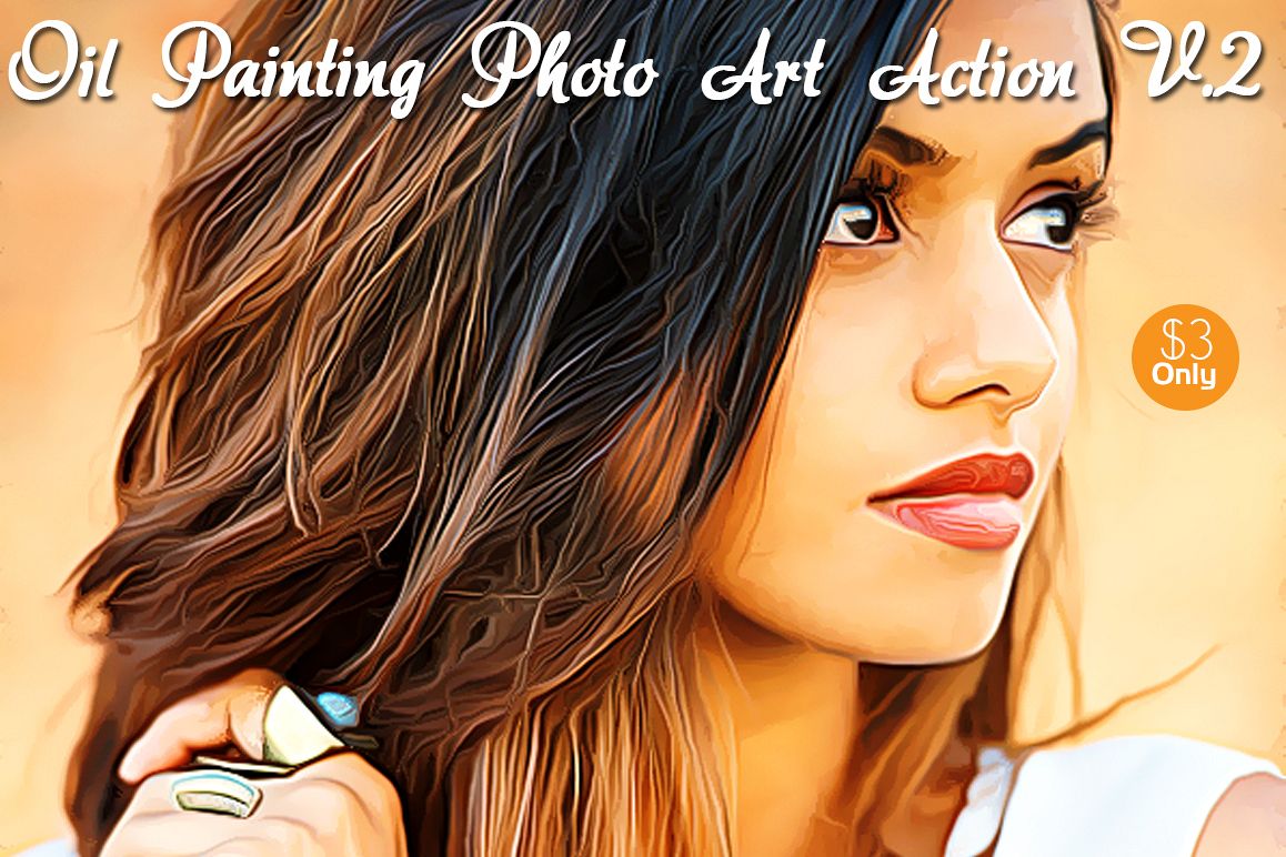 Oil Painting Photo Art Action V.2 example image 1