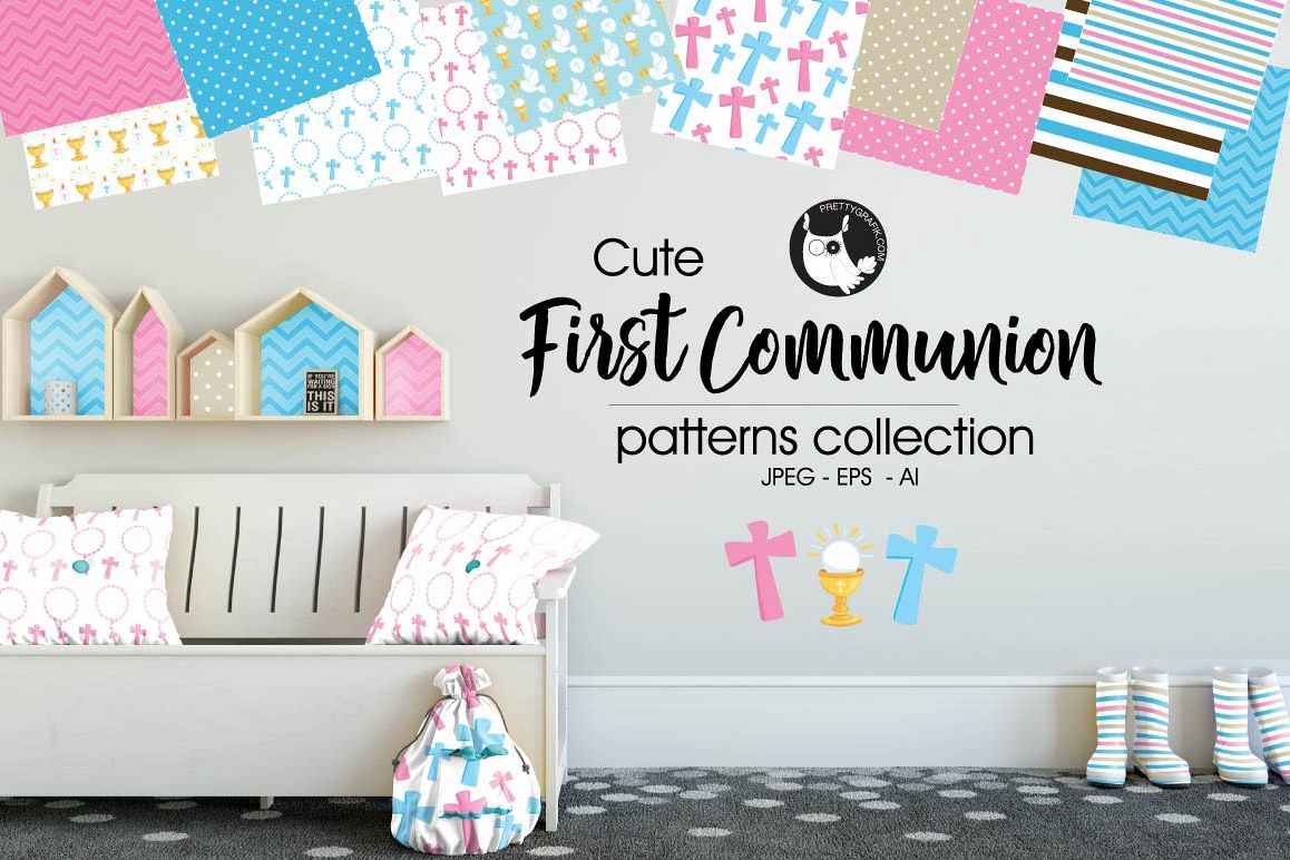 First communion, digital papers example image 1