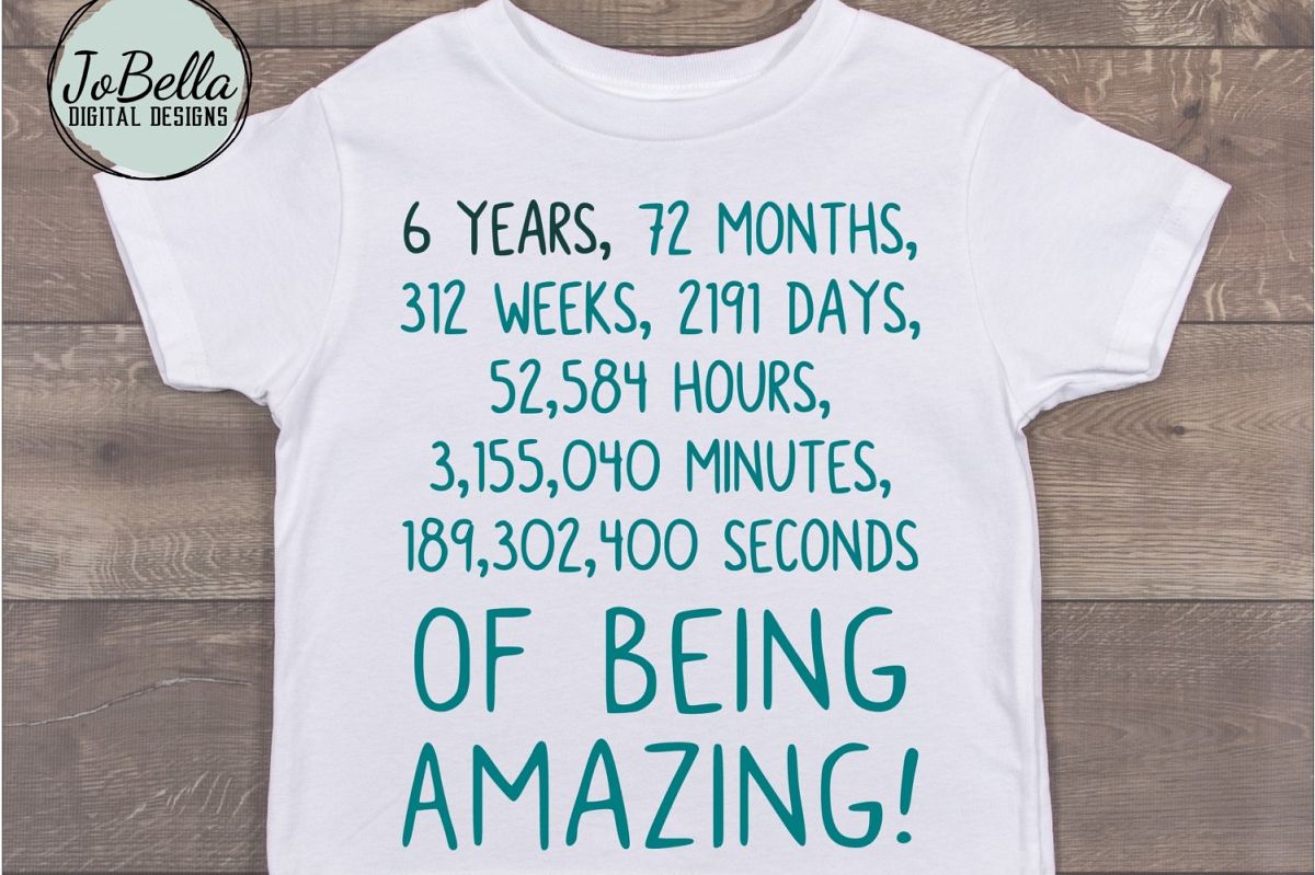 Sixth Birthday SVG and Sublimation PNG example image 1