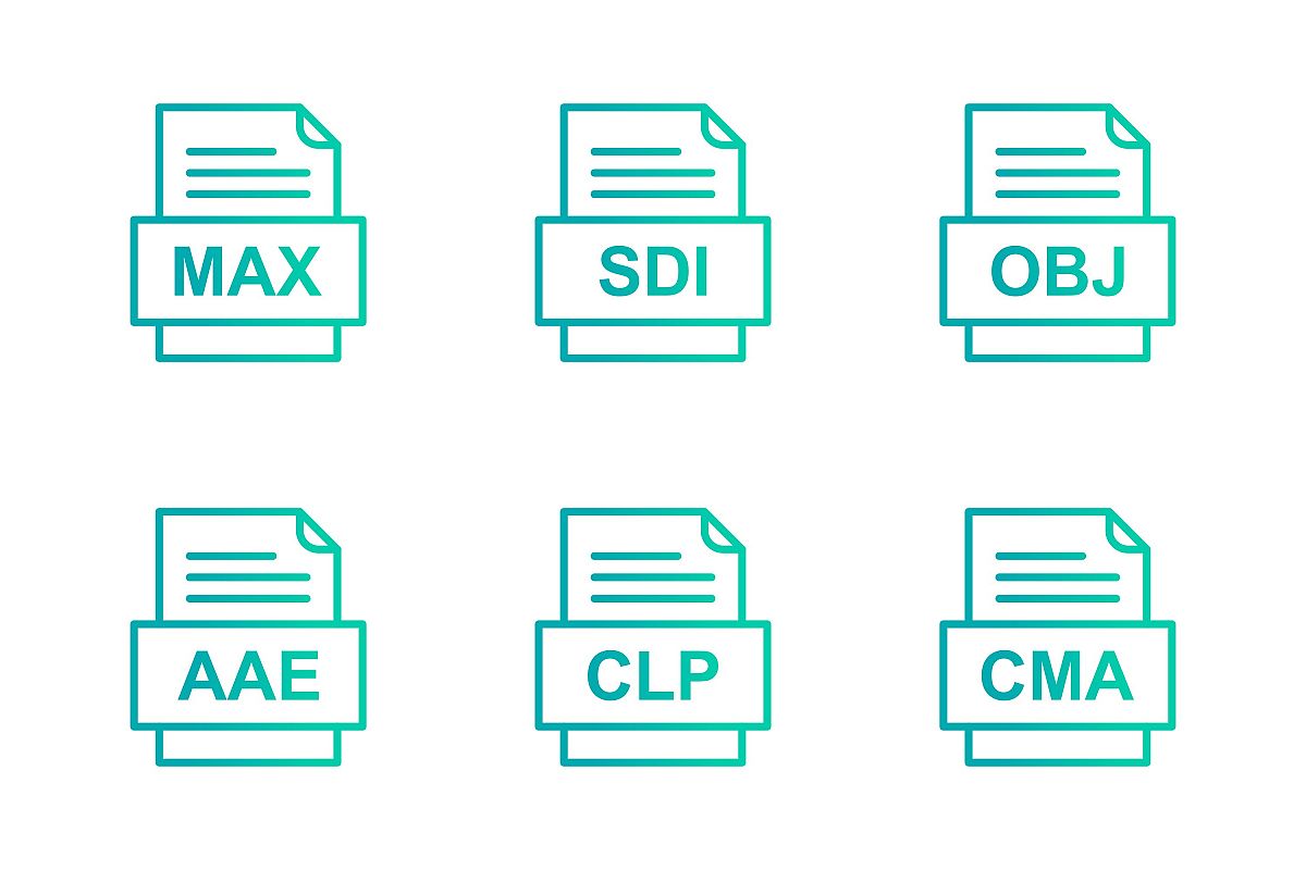 Set Of File Formats Icons example image 1