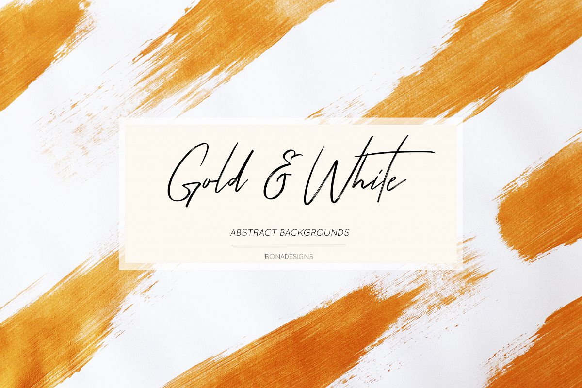 Gold & White Backgrounds, Wedding Invitation Papers example image 1