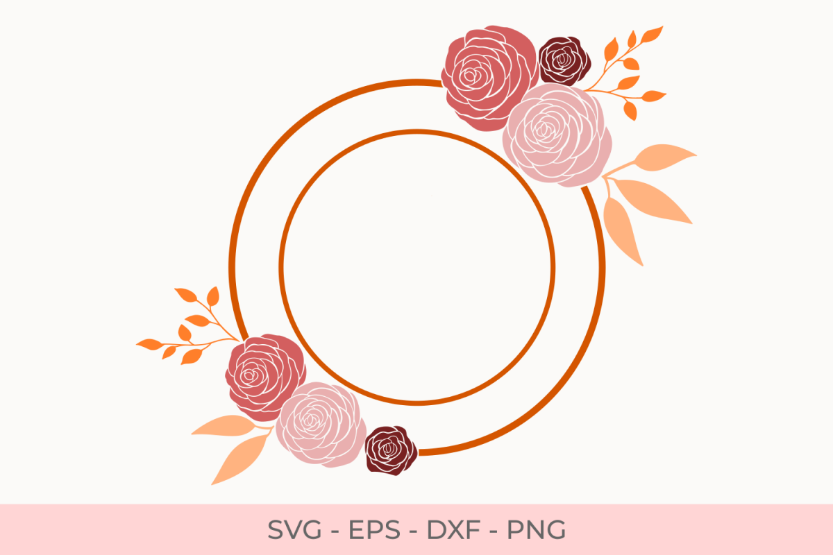 Download Rose Flowers Frames Svg, Florals Frames Svg, Svg Files