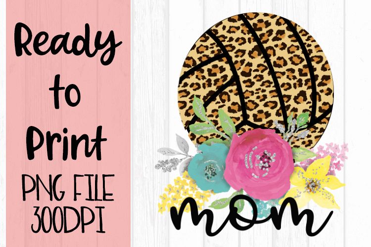 Leopard Volleyball Mom Ready to Print example image 1