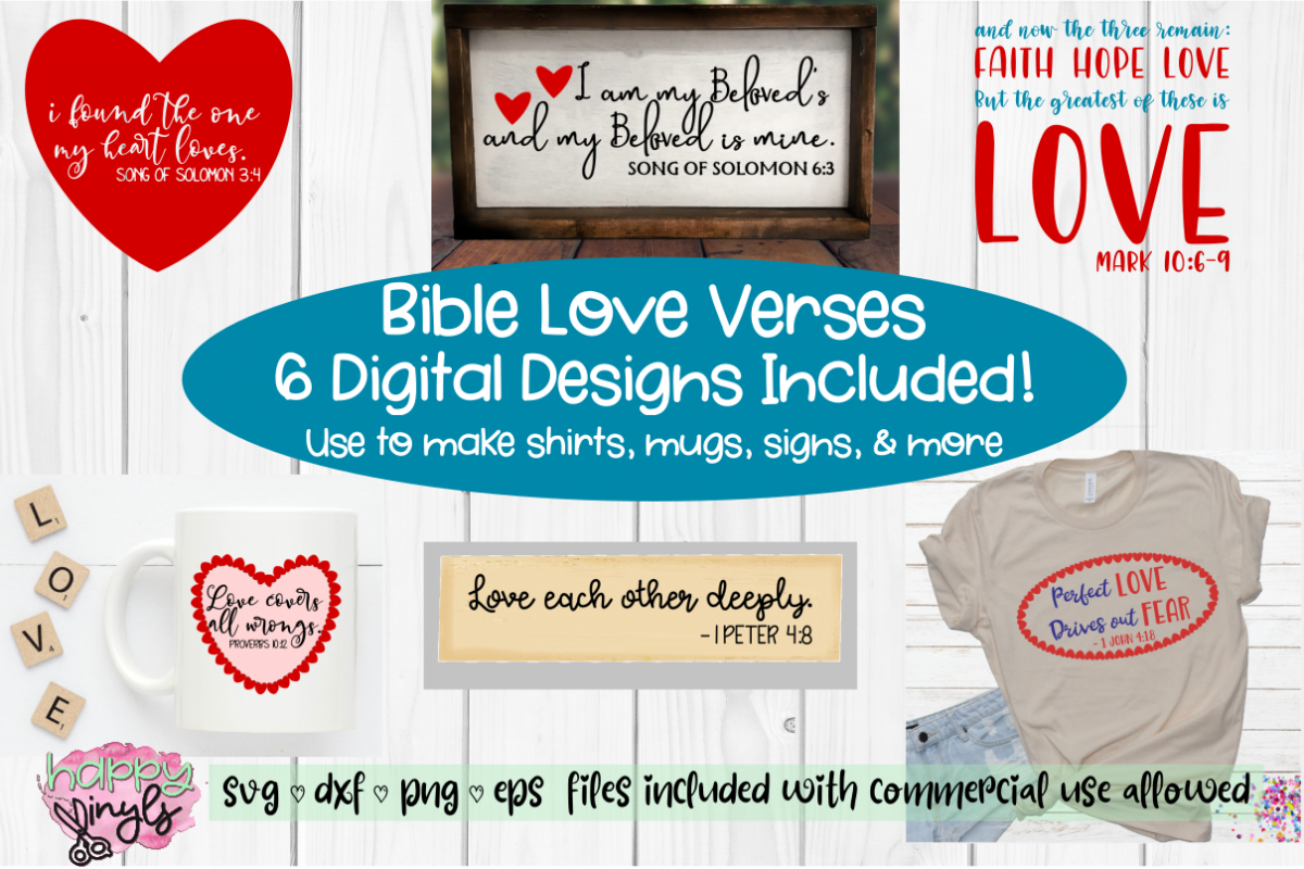 Bible Love Verses - A Bible Verse SVG Bundle