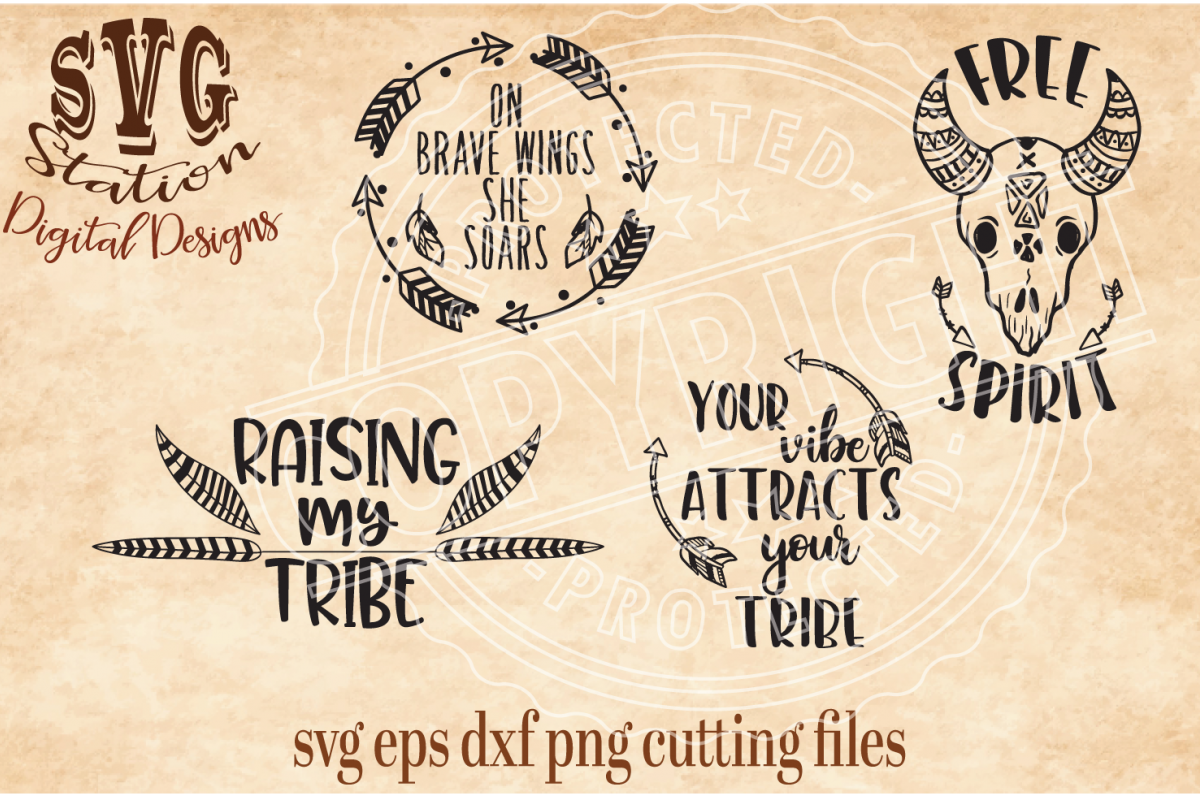 Boho Tribal Cut Files example image 1