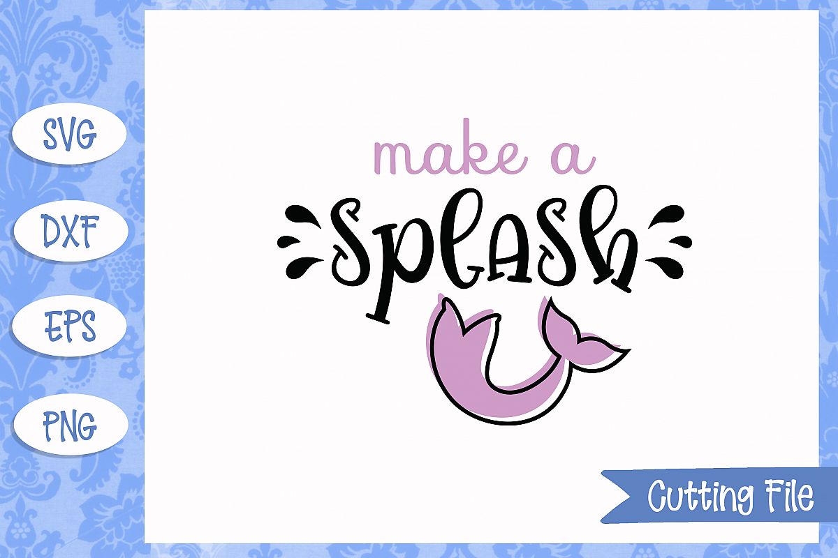 Make a splash, Mermaid SVG File example image 1