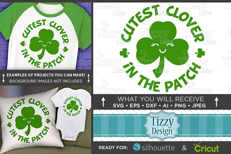 Cutest Clover in the Patch SVG - St. Patricks Shirt - 1078 example image 1