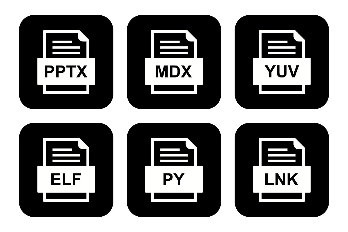 Set Of File Formats Icons example image 1