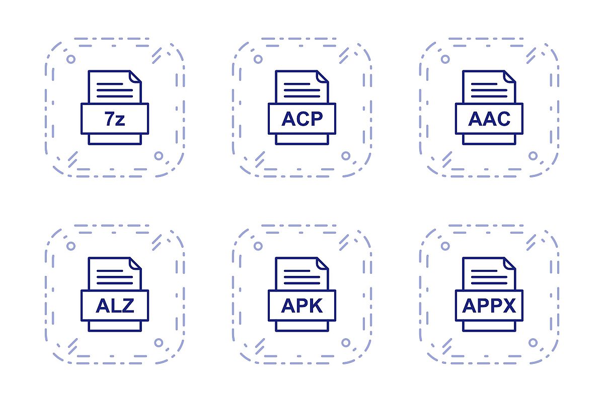 Set Of File Formats Icons example image 1