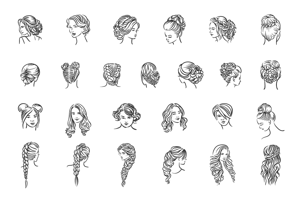 25 Woman hairstyle illustration example image 1