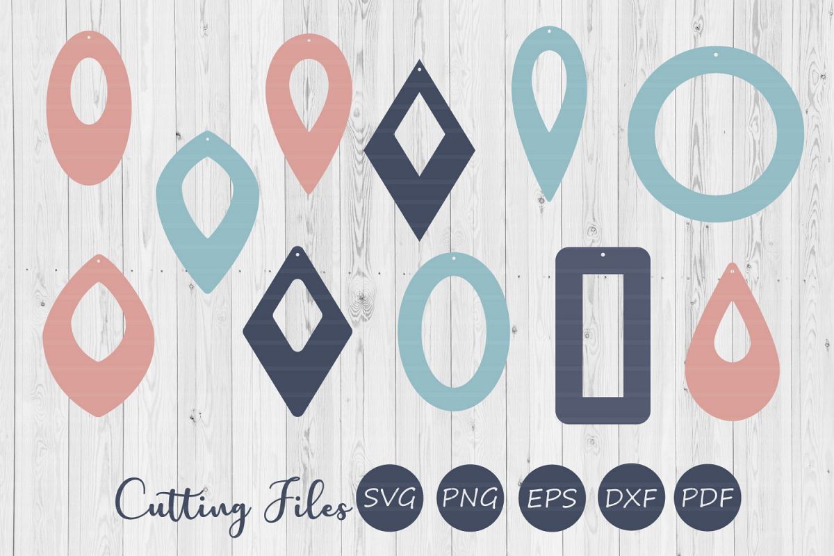 11 Hollow earrings| SVG cutting files |Commercial use | example image 1