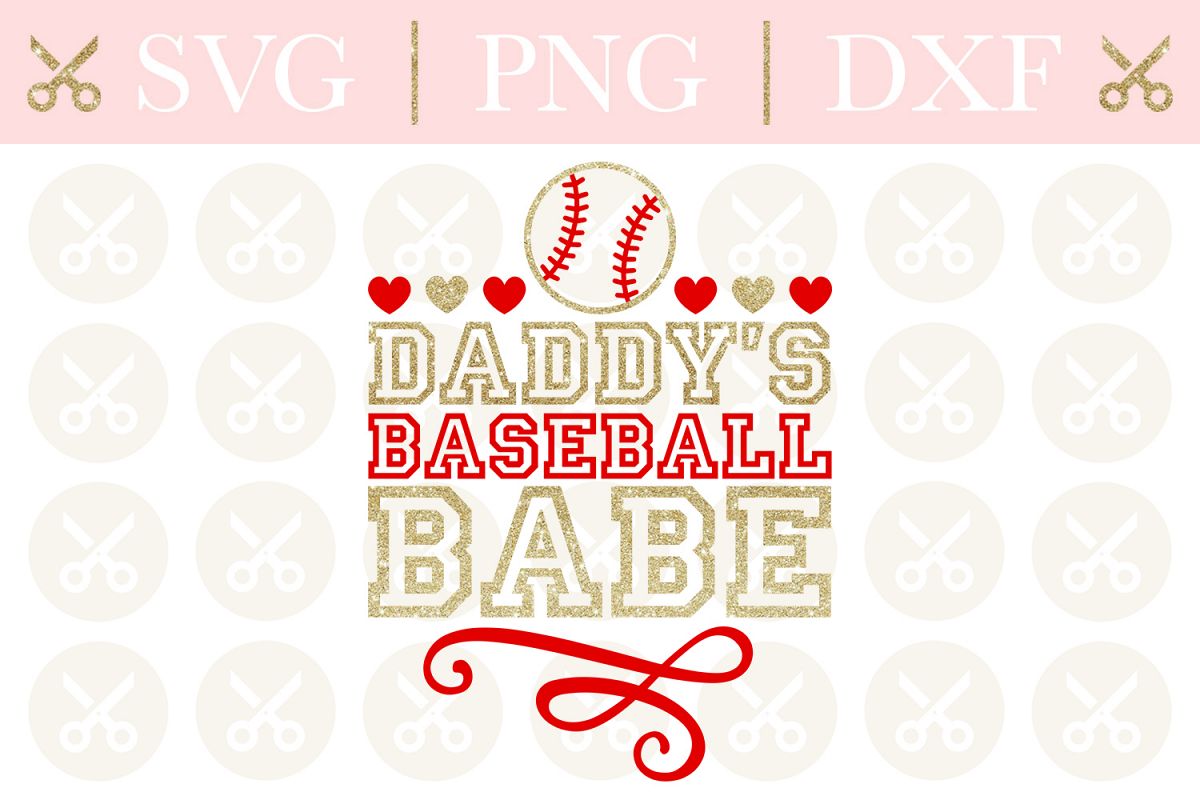 Baseball Svg Daddy's Baseball Babe Svg Baseball Sports Svg example image 1
