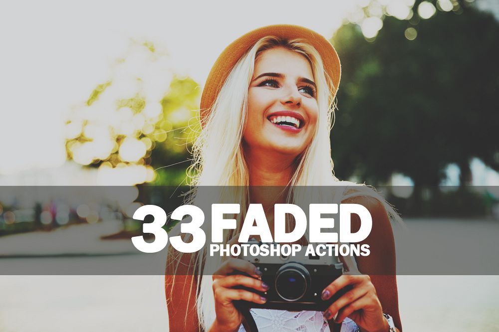 33 Faded Photoshop Actions Collection (Action for photoshop CS5,CS6,CC) example image 1