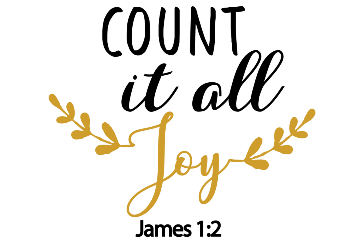 Count it all joy svg cut file James 1 2 Christian silhouette (110593 ...