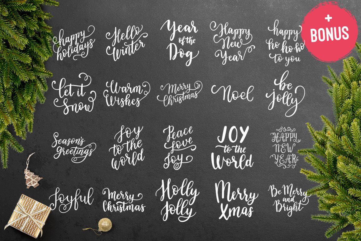 38 Christmas overlays BONUS example image 1