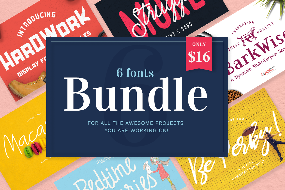 Font Bundle / 6 Fonts example image 1