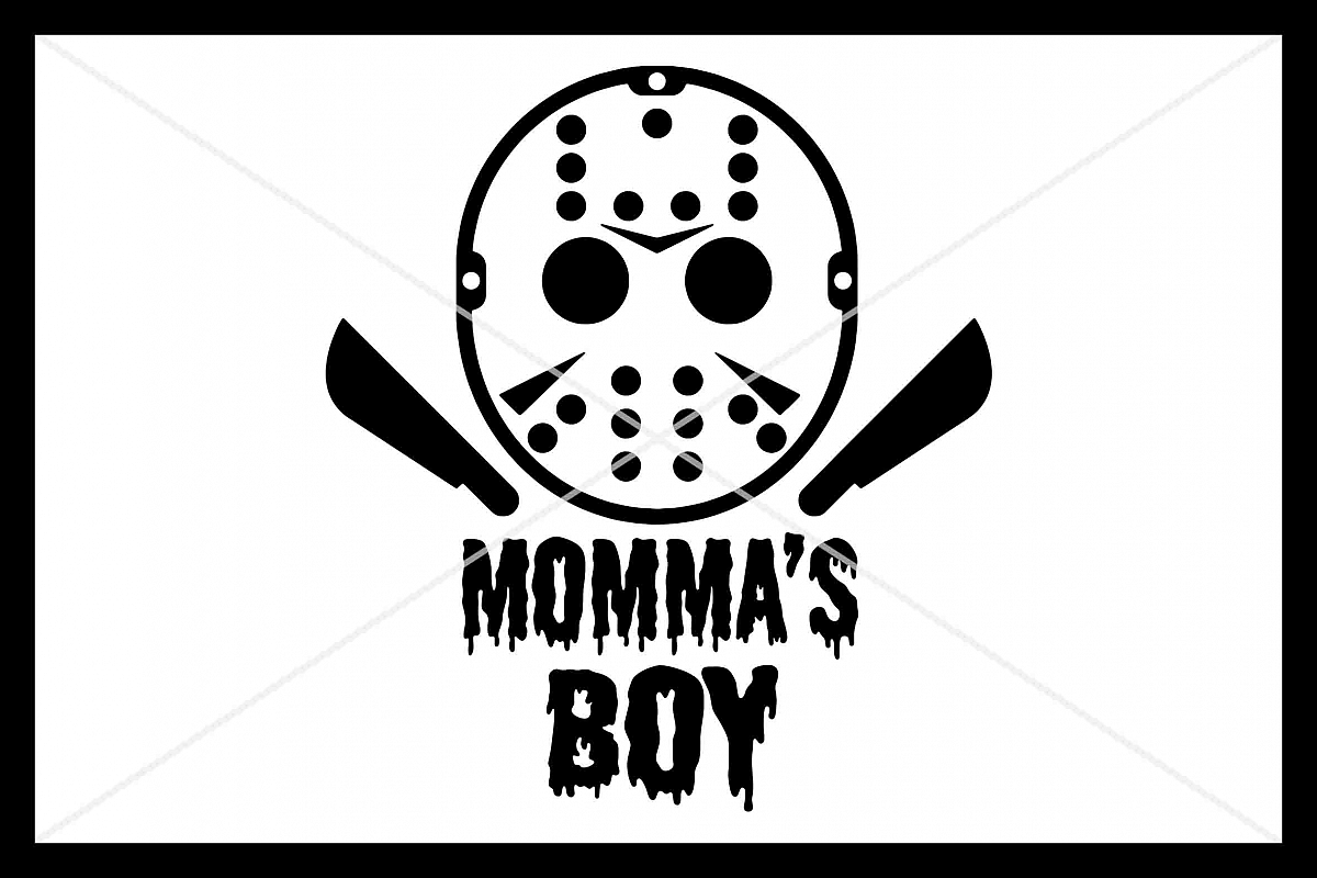 Halloween, SVG, Mask, Mommas Boy, Silhouette Cameo, Cutfile example image 1