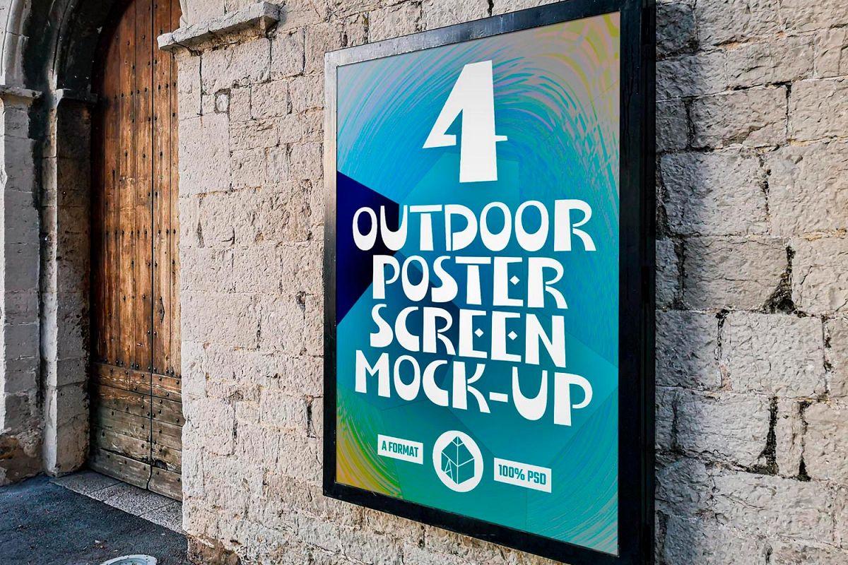 Outdoor Poster Screen Mock-Ups example image 1