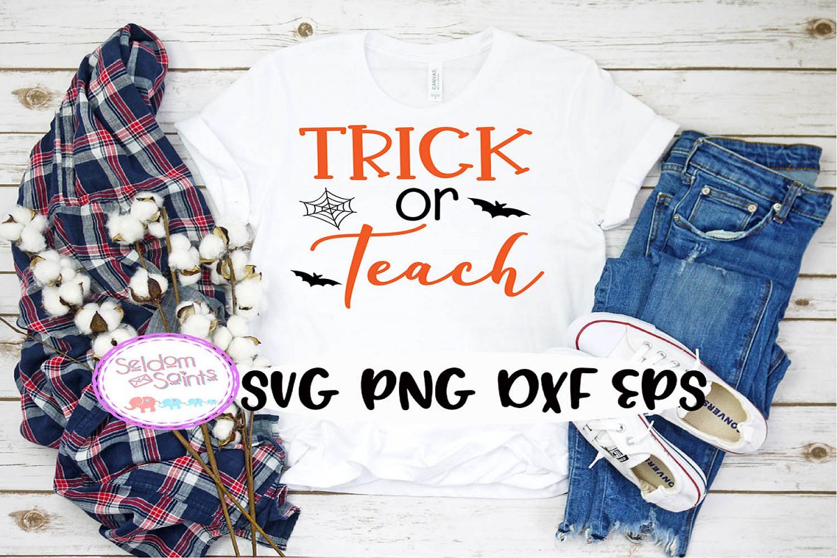 Trick or Teach SVG PNG EPS DXF example image 1
