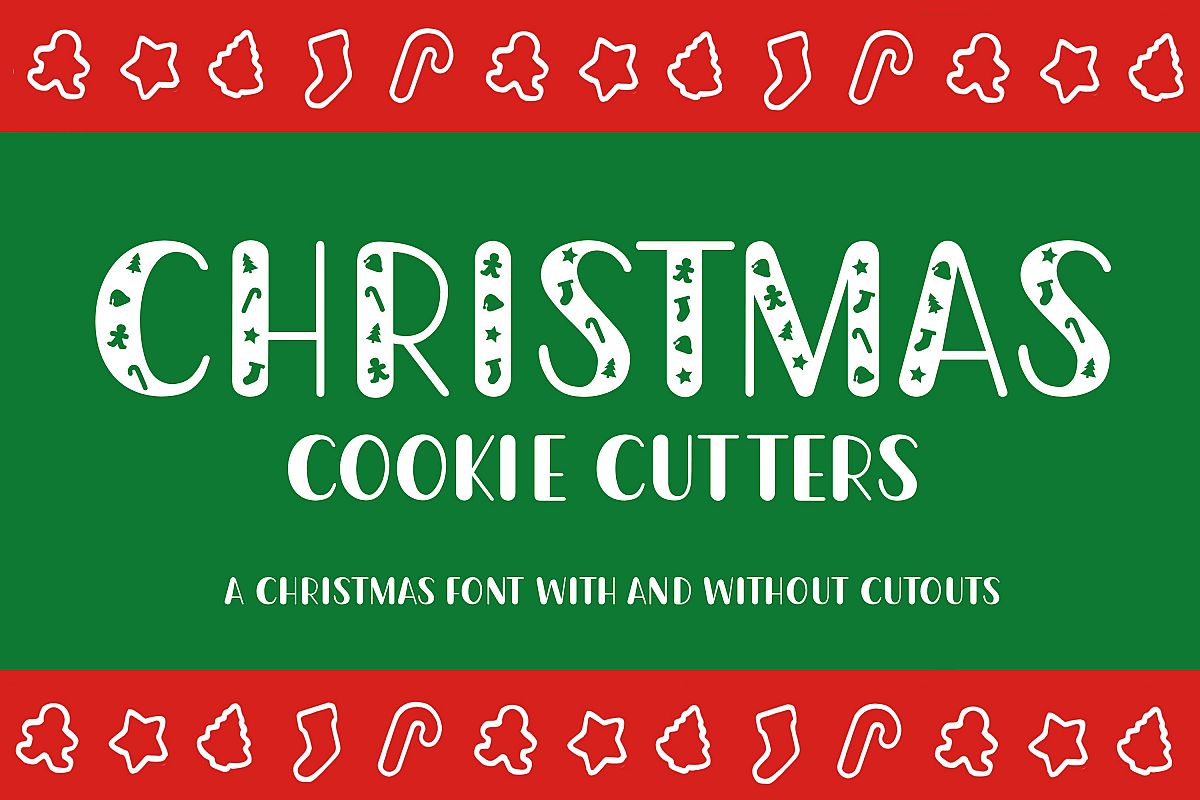 Christmas Cookie Cutters - A Christmas Font example image 1