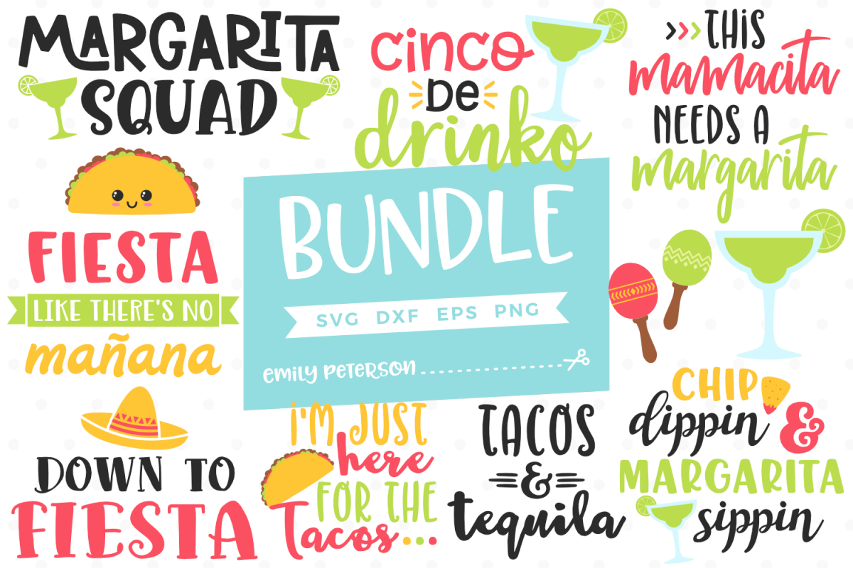 Cinco de Mayo Bundle 11 Designs SVG DXF EPS PNG example image 1