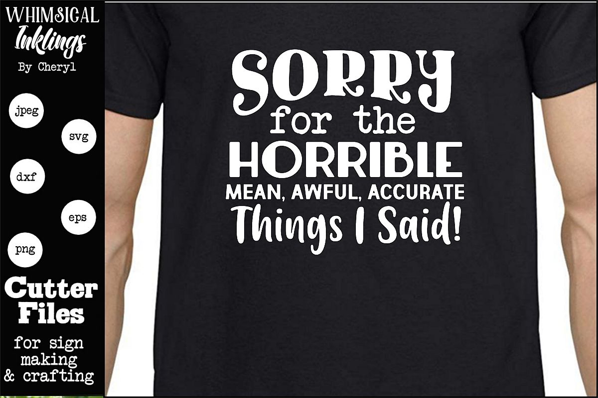 Things I said SVG example image 1
