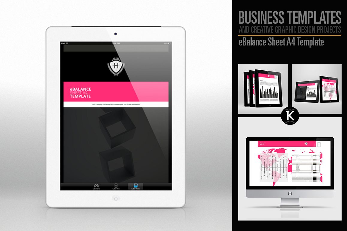 eBalance Sheet A4 Template example image 1
