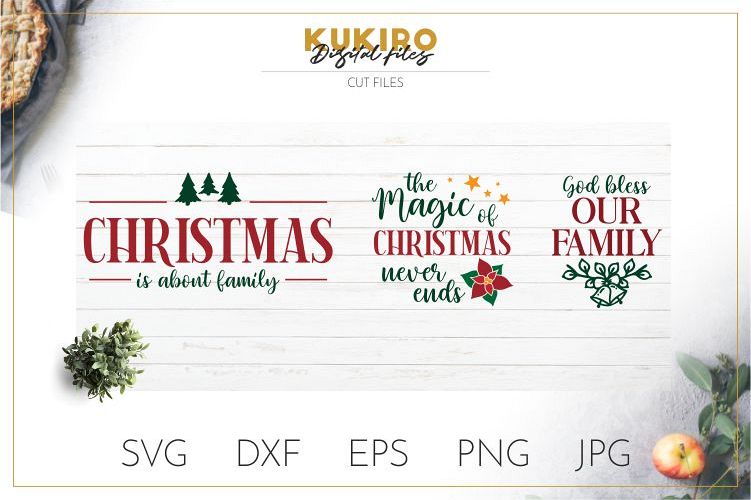 Farmhouse Christmas Signs SVG - Christmas Family example image 1