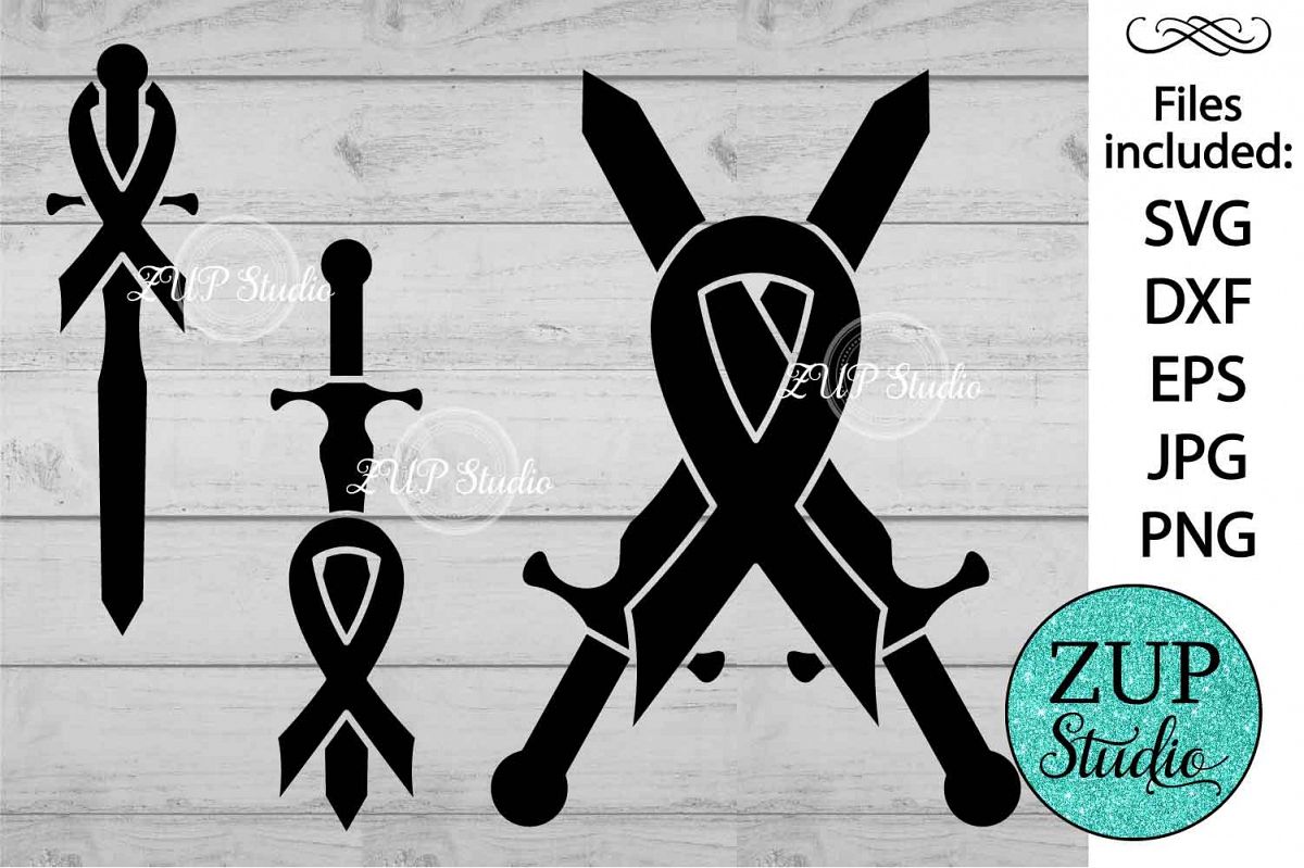 Breast Cancer Ribbon cutting files svg 11 example image 1