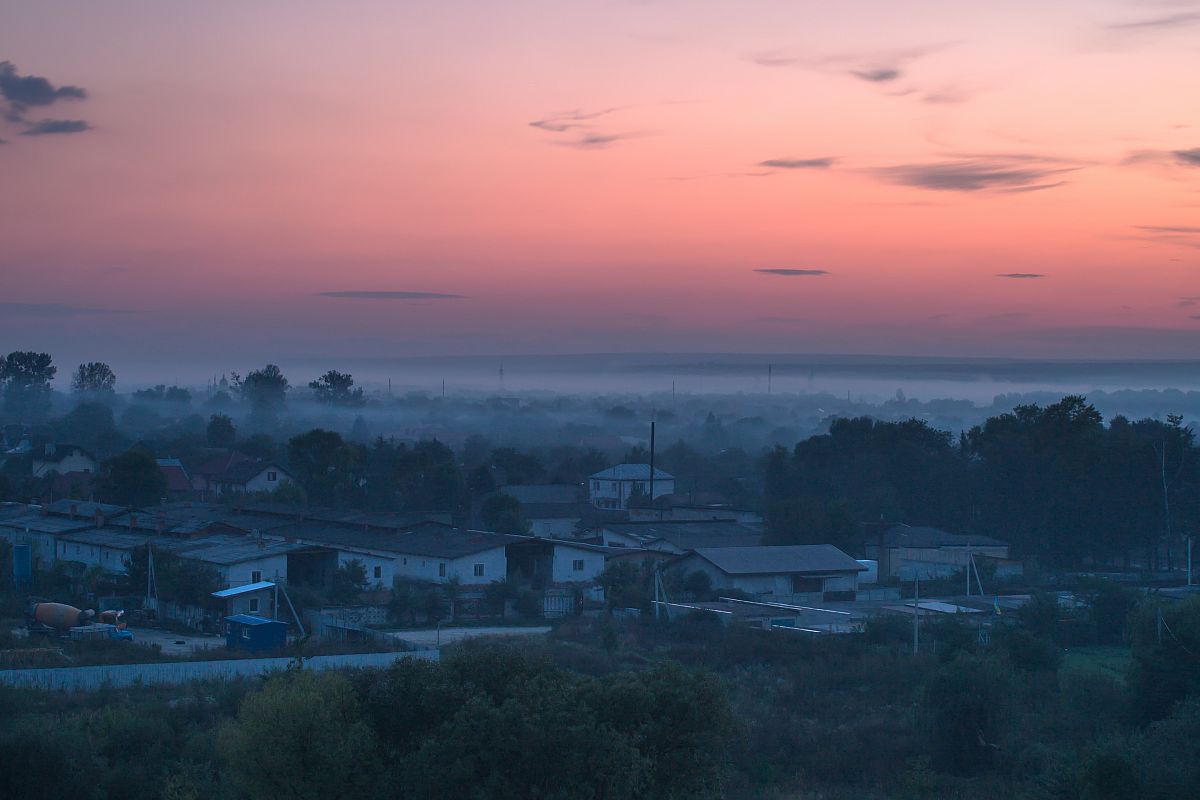 Foggy sunset in Europe example image 1