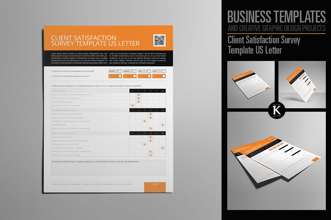 Client Satisfaction Survey Template US Letter example image 1