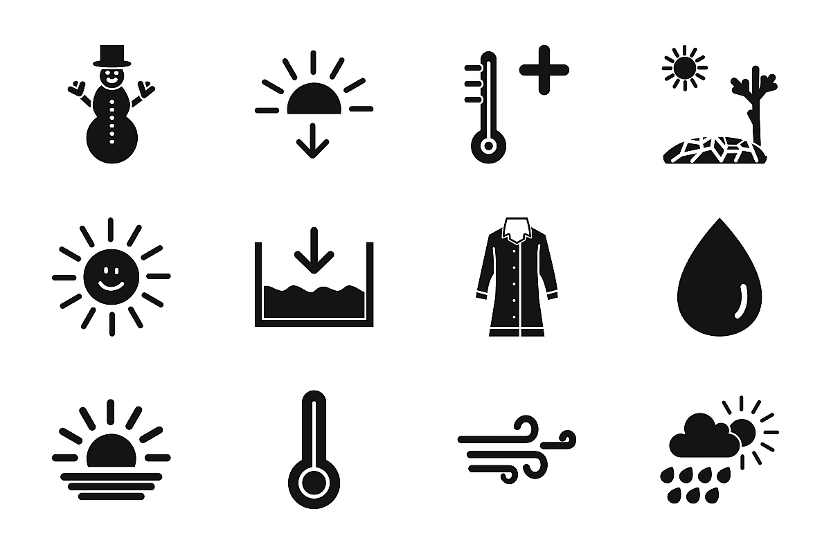 Set Of Weather And Season Icons example image 1