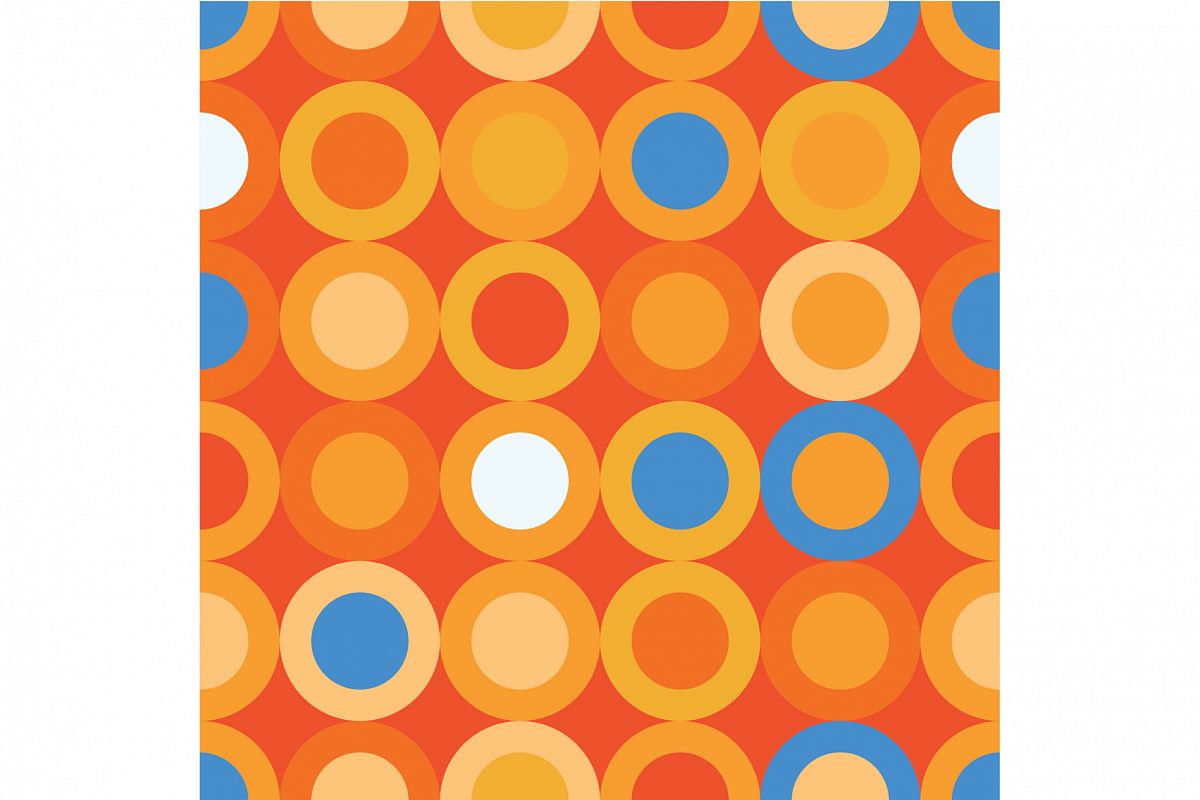 Seamless vector background with decorative circles. Print. Cloth design, wallpaper. example image 1