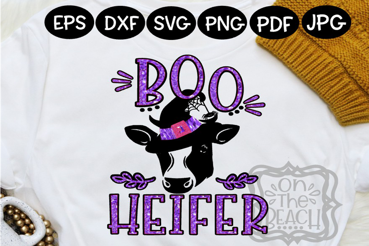 Halloween SVG , Boo Heifer , Boo Heifer svg, Heifer cow svg example image 1