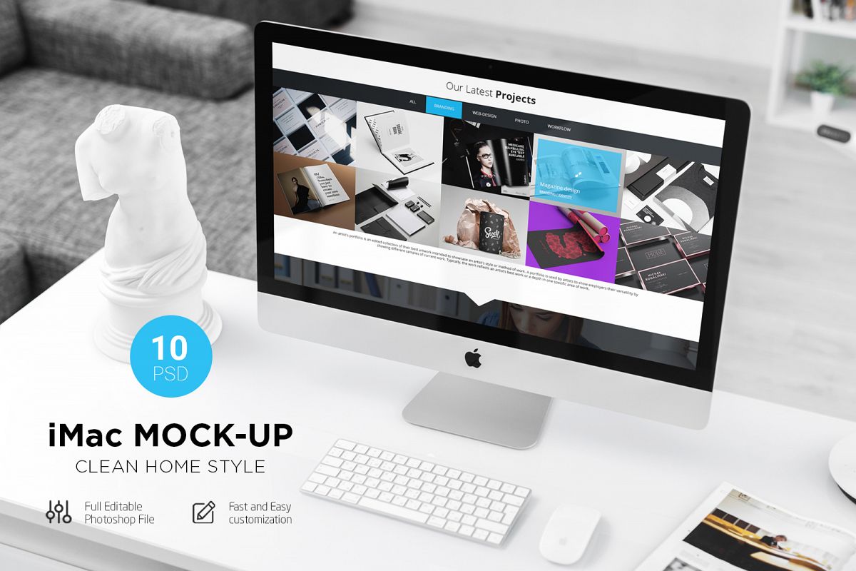 iMac Mock-Up's Clean Style example image 1