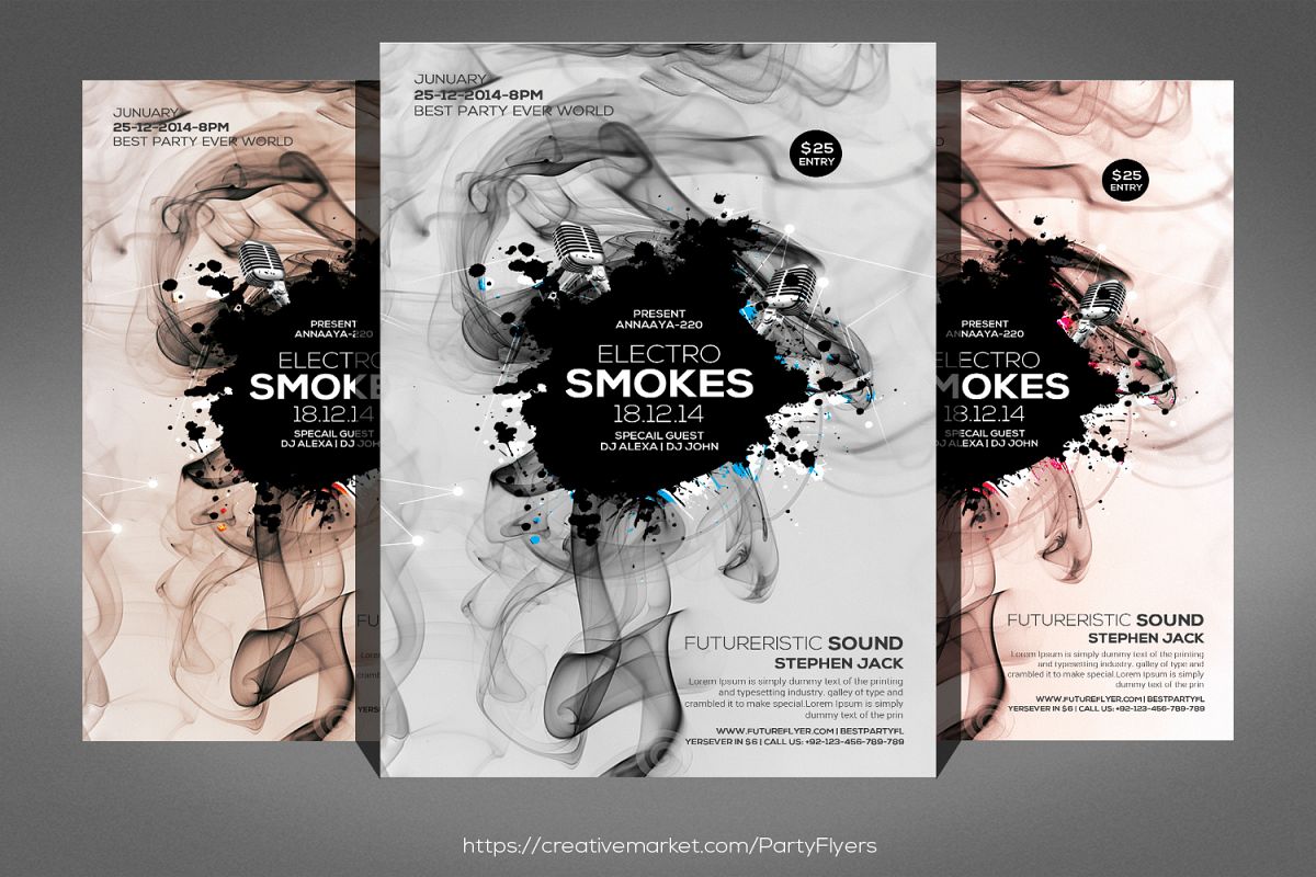 Smoke Night Party Flyer example image 1