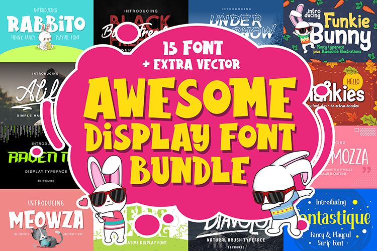 Awesome Display Font Bundle - ONLY $8!! example image 1
