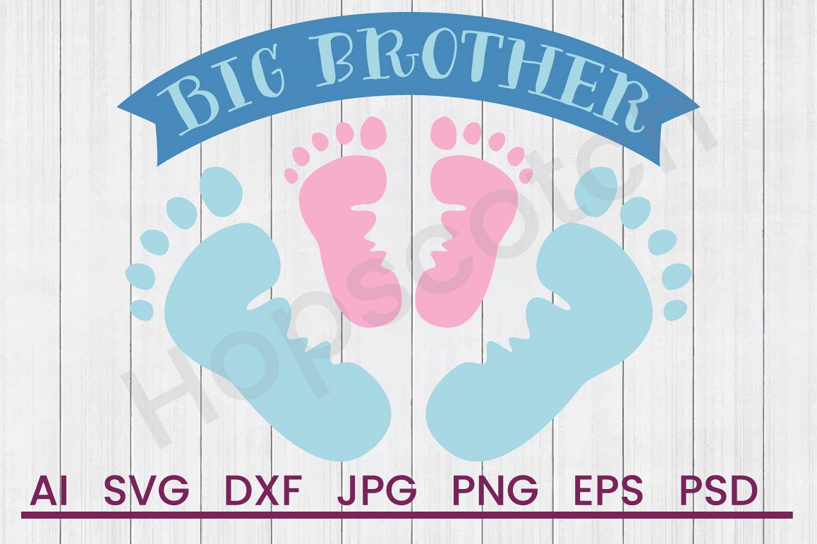 Footprints SVG, Big Brother SVG, DXF File, Cuttatable File example image 1