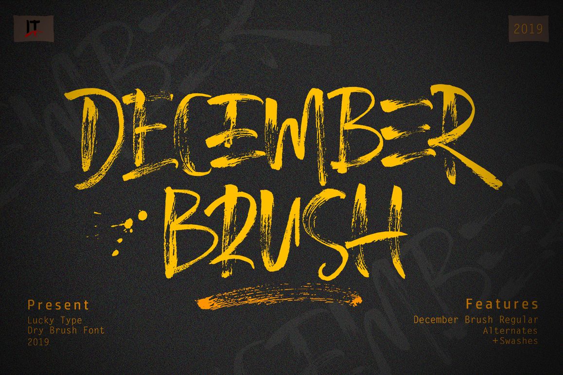 December Brush Font example image 1