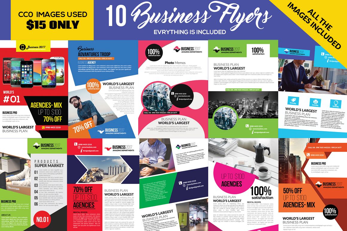 10 Corporate Psd Flyer Templates Bundle example image 1