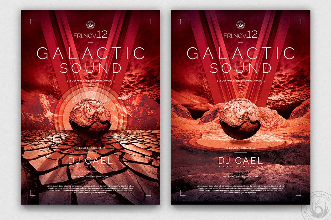 Galactic Sound Flyer Template V3 example image 1