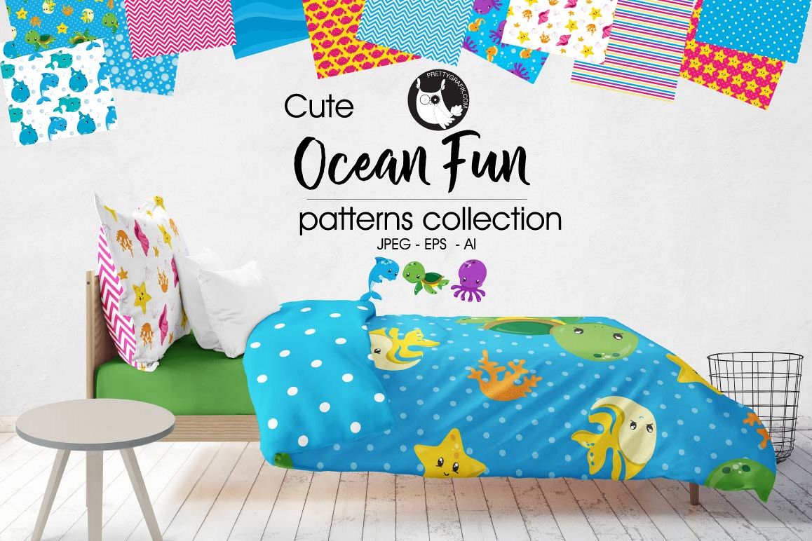 OCEAN-FUN, digital papers example image 1