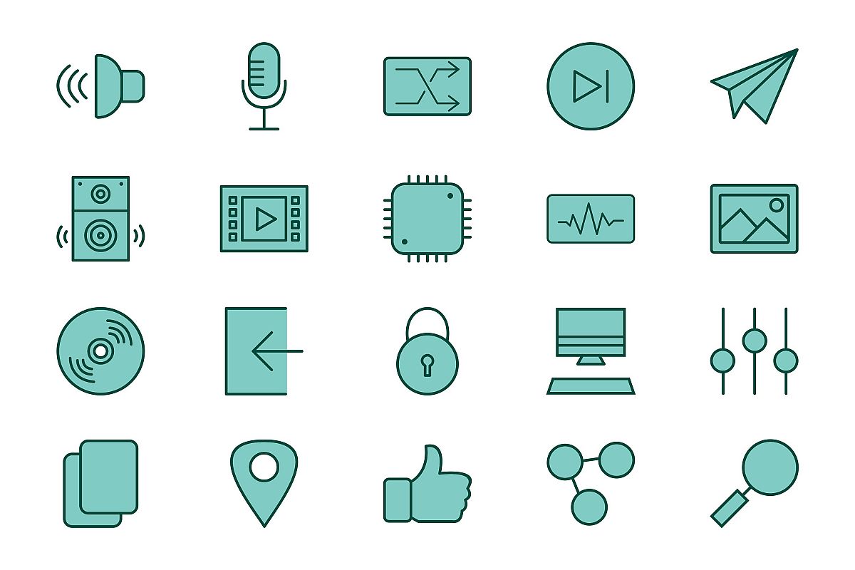 Set Of Multimedia Icons example image 1