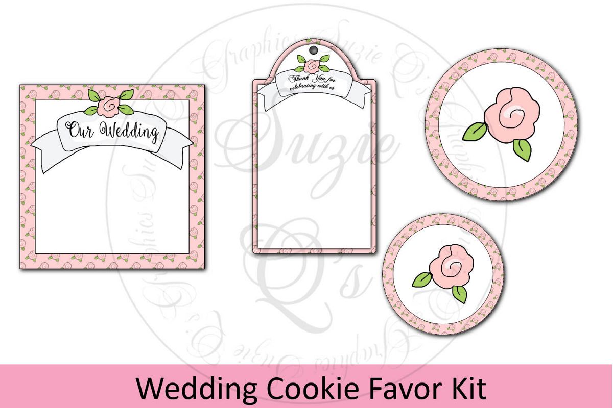 Wedding Cookie Favor Kit with Labels and Tag example image 1