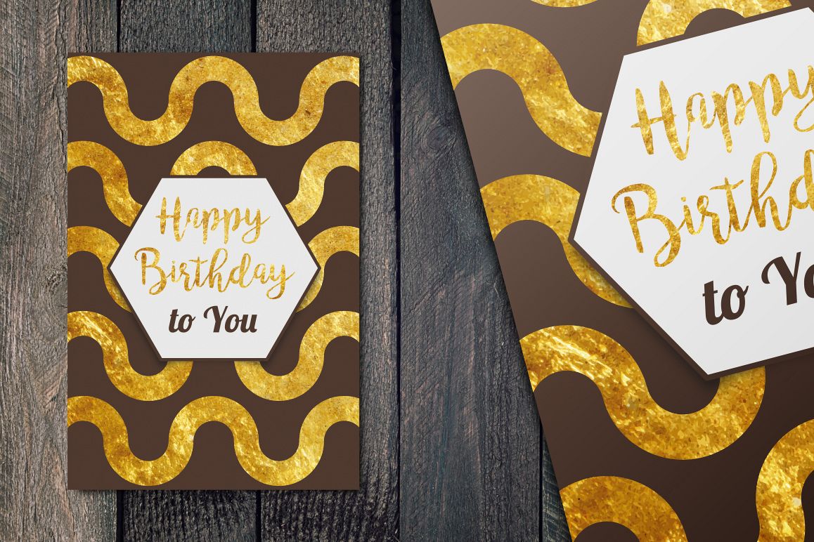 Happy Birthday Golden cards example image 1
