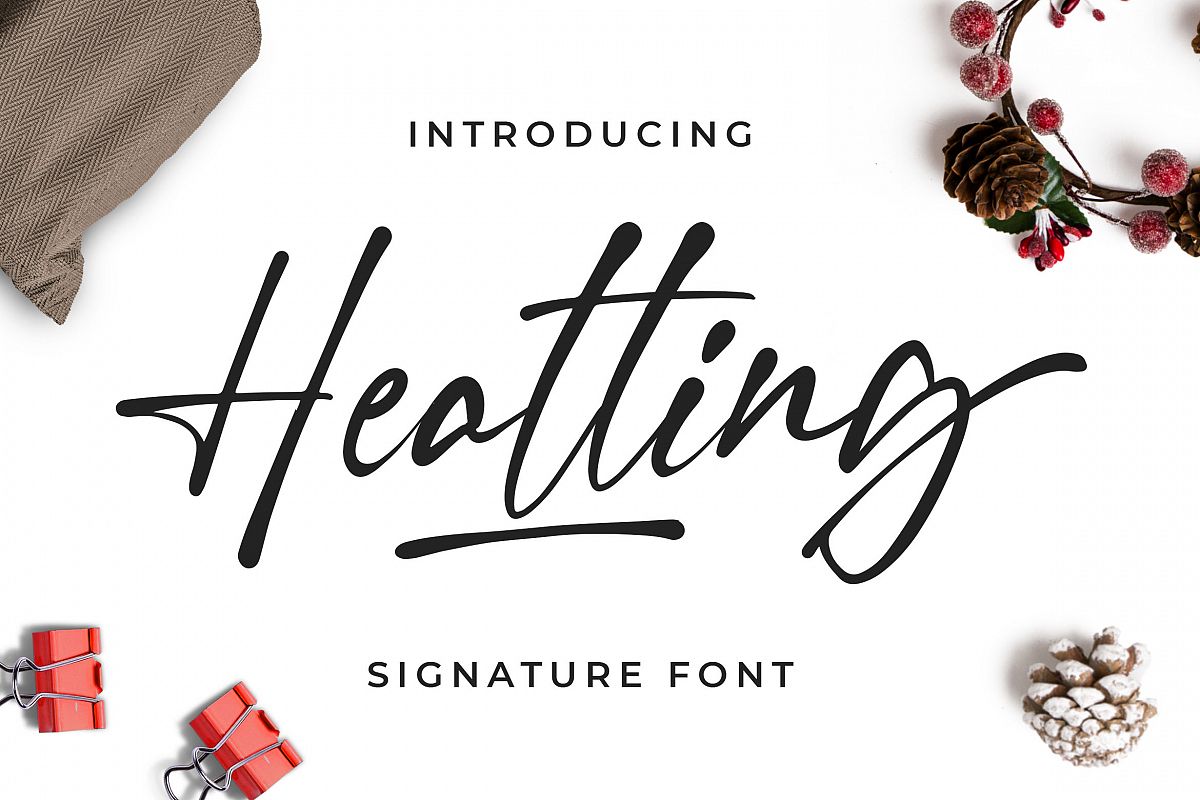 Heatting - Signature Font example image 1