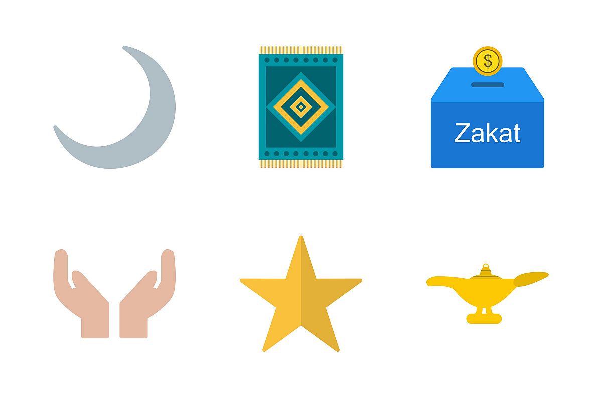 Set Of Ramadan Icons example image 1