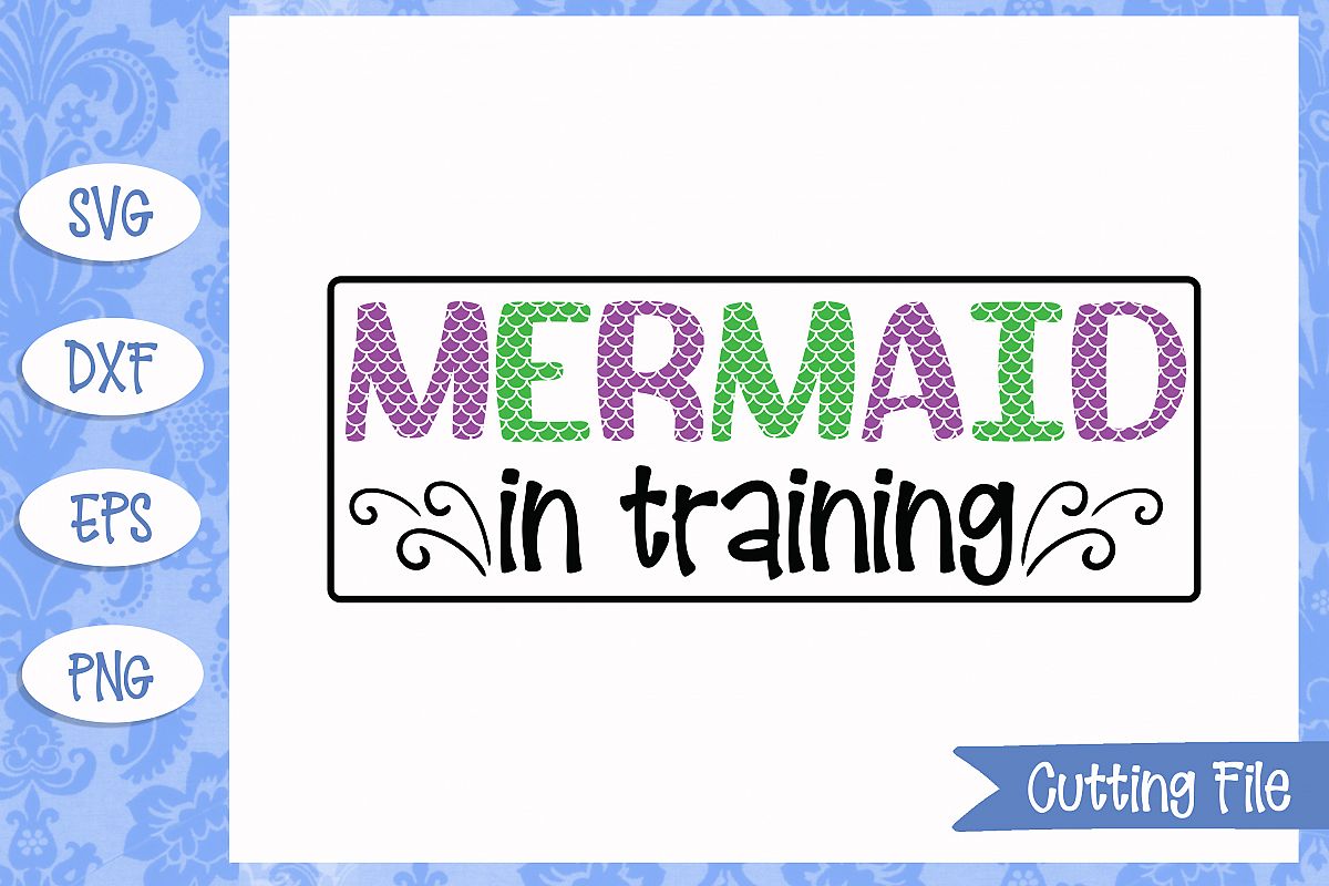 Mermaid in training, Mermaid SVG File example image 1