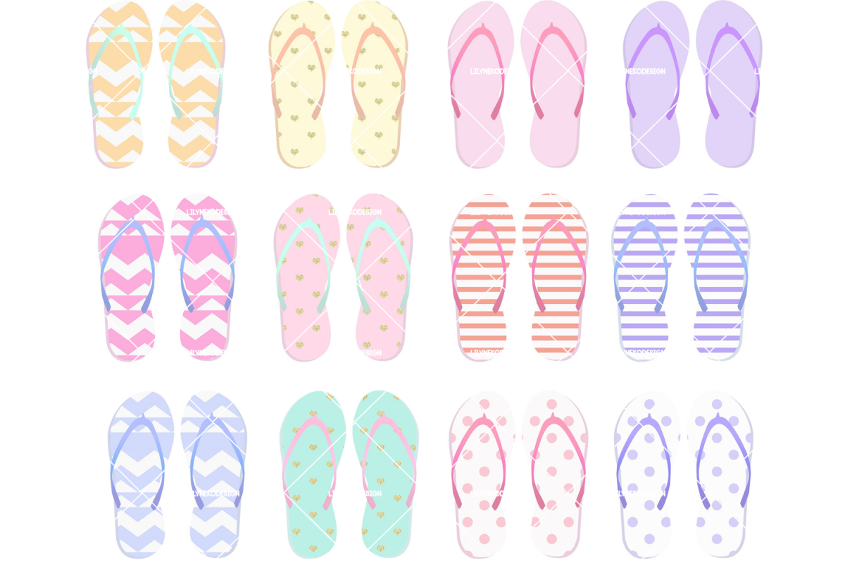 Flip Flops Clipart example image 1